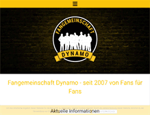 Tablet Screenshot of fangemeinschaft-dynamo.de